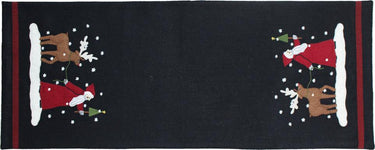 Christmas Friends Black Table Runner TRGD0367 - The Fox Decor